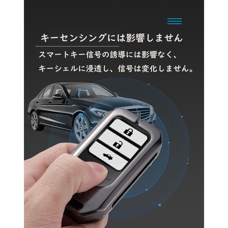 ontto Honda Smart Key Case, Key Cover, Key Holder, Aluminum