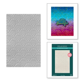 Spellbinders Peacock Motif Embossing Folder, Clear