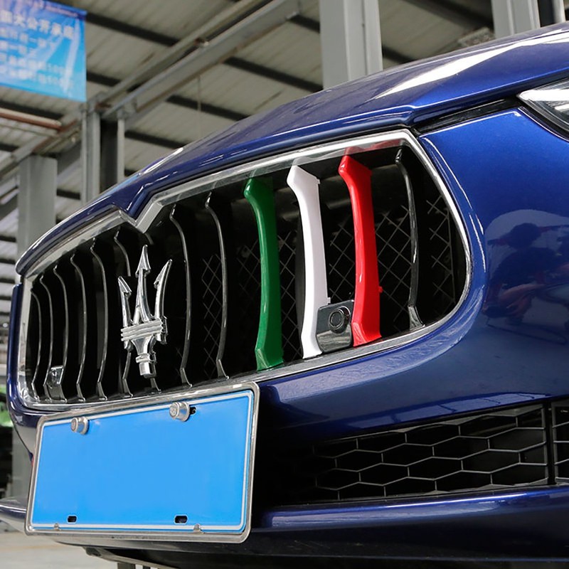 Rejilla de 3 piezas de rejilla frontal decorativa para Maserati