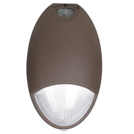 12W Oval LED Emergency Wall Pack Light with Battery Backup, Photocell and Self-Test Function, 5000K Outdoor Emergency Light, UL-94V-0 fire-Resistant, 100-277VAC, IP65 Waterproof- UL Listed (1 Pack)