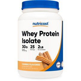 Nutricost Whey Protein Isolate 2 LB Churro Flavored - GMO-Free, Gluten-Free