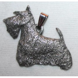 Scottish Terrier Scotty Dog Harris Fine Pewter Pendant Jewelry USA Made