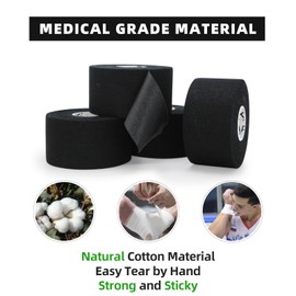 OK TAPE athletic sport tape(4 Rollen) -3.8cm×13.7m Weiß Tape Sport Tapeverband Fingertape,weiß