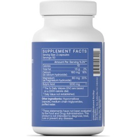 BodyBio Butyrate Supplement - Postbiotic for Gut Microbiome Health, Digestion and Regulation Support - Butyric Acid with Calcium Magnesium - 100 Capsules