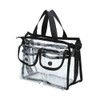 Clear pvc cosmetic bags with removable and adjustable shoulder strap,