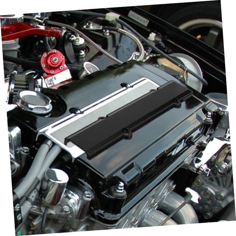 CHILDWEET Carbon Fiber Car Valve Cover Engine Spark Plug Protector