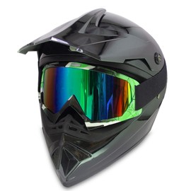 Dirt Bike Goggles 2Packs Motorcycle ATV Goggles UV Motocross Off Road Riding Helmet MX Goggles for Adult Youth Kids (Green)