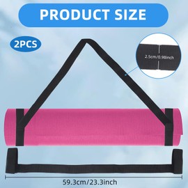 Foyods 3PCS Yoga Mat Straps, Adjustable Yoga Mat Straps for Carrying, Yoga Strap for Mat Adjustable Mat Holder Sling for Most Size Mats(Yoga Mat Not Included)
