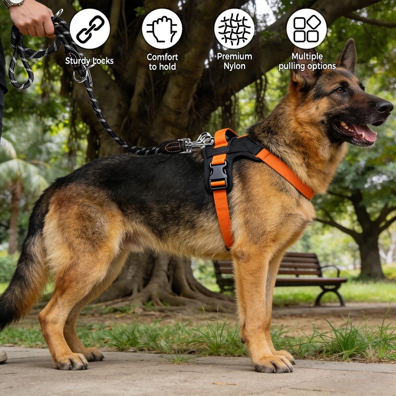 Guinzaglio per Cani Regolabile 2m per Cani Di Taglia Grande