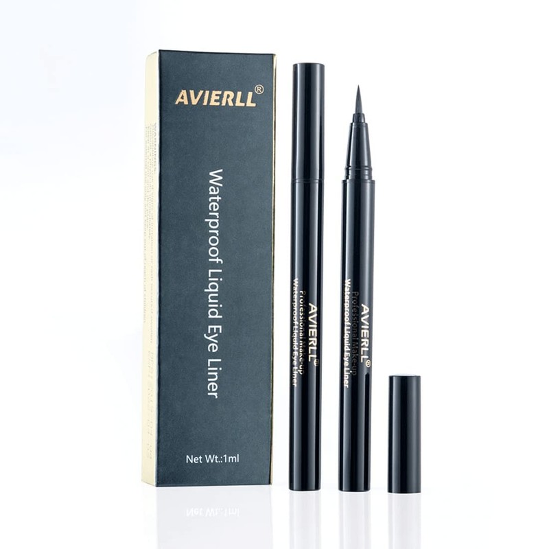 AVIERLL Waterproof Liquid Eyeliner -2Pens Black Eyeliner Long Lasting&Smudgeproof Makeup