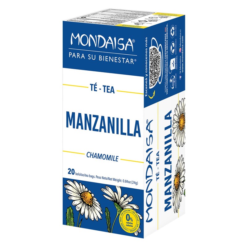 MONDAISA - Chamomile Tea, 20 Tea Bags (Pack of 4),