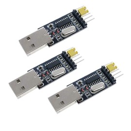 Hailege 5pcs USB to Serial CH340 USB to TTL Download Module with STC Microcontroller Download Adapter with Dupont Wires