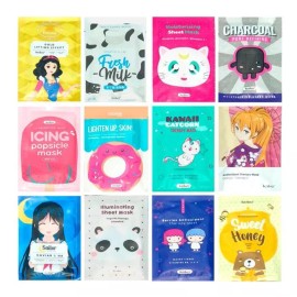 Skin Care Id Lote 10 Pz Mascarillas Tipo Coreanas Kawaii Hidrata Antiedad