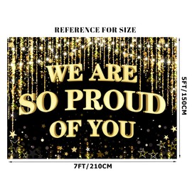 Alltten Graduation Backdrop We are So Proud of You Backdrops Congrats Grad Backdrop Congratulations Decorations Banner 7x5ft F167