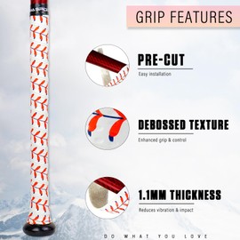 LITIAN Bat Grip Tape for Baseball & Softball – Non-Slip and Stylish Baseball Bat Grip for Pro-Level Performance – 1.1mm
