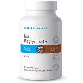 Cooper Complete Iron Bisglycinate. 29mg per Tablet. 60 Capsules per Bottle. Pack of 1