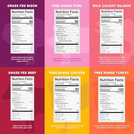Serenity Kids 6+ Months Power Protein Pack - 24 Count, 3.5 Oz - No Added Sugar Meat Snacks Toddler Food - Portable Baby Travel Essential