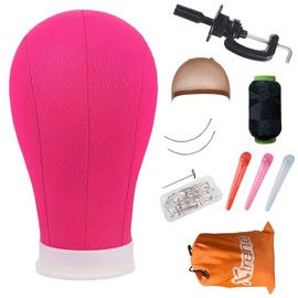 Xtrend Professioneller Mannequin-Perückenkopf aus Poly-Segeltuch, 58,4 cm, zum Herstellen/Trocknen/Stylen von Perücken