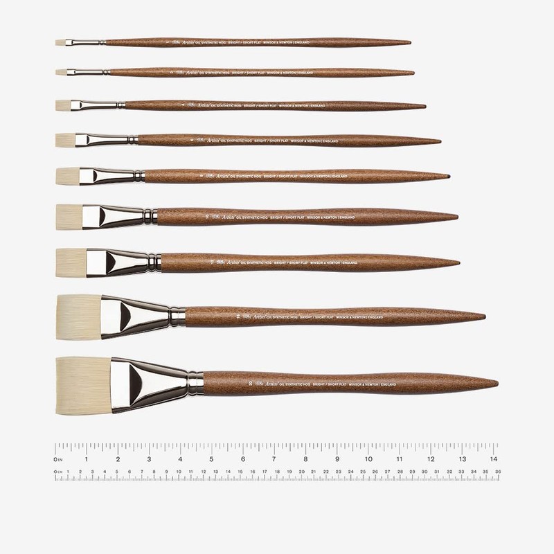 Winsor & Newton Oil Painting Brush, Synthetic, Brown, Nr. 1-Flachpinsel,