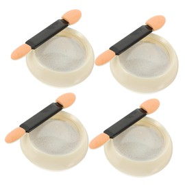 Baluue 4sets Holographic Nail Powder of Solid Pigment for Nail Art Includes Colors and Random Sponge Applicators for Stunning Designs