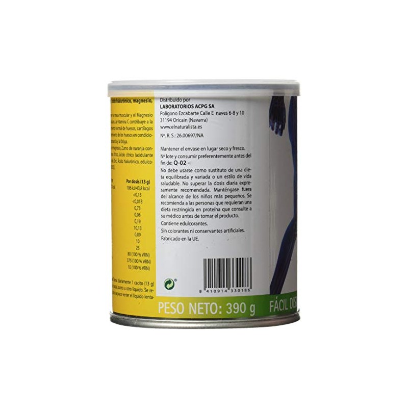 El Naturalista Collagene+AC. Hyaluronic + Mg+Zn+VIT. C 390 g 390