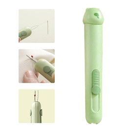 Upgraded 3 in 1 Automatic Needle Threaders Seam Ripper with Needle Storage,Needle Threaders for Hand Sewing, Embroidery,Quick Needle Threading Tool (1PCS-Green)