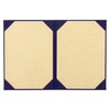 Mino Shokai 8282-08 Certificate File, Flocked (Sueded Style), Navy Blue,
