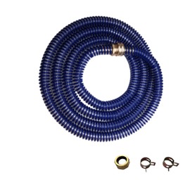 Industrial Grade HVLP Flexible Whip Hose, 8 Feet Long, Metallic Fitting, Ultra-soft and high strength PU material, Operating Temperature -4 °F to 194 °F