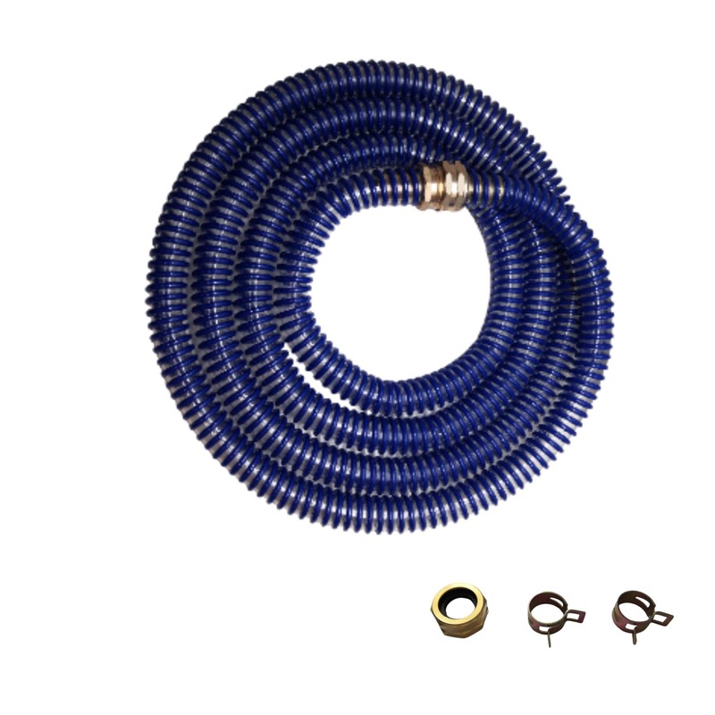 Industrial Grade HVLP Flexible Whip Hose, 8 Feet Long, Metallic