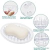 Jabonera de plástico, 4 piezas, bandeja transparente soporte para barra