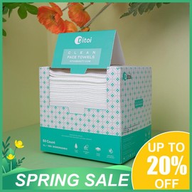 Ditoi Disposable Face Towels Newest Pearl Pattern Super Soft Biodegradable Daily Facial Towels for All Skin Types Skincare Comfort  Cleansing - Option: 1 Pearl Pack (Total 50 Count, Towel Size: 10x12)