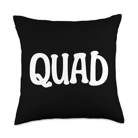 Quad, On All Fours Quadrobist Quadrupedal Workout Quadrobics Throw Pillow