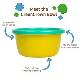 The First Years GreenGrown Multipack with 4 Reusable Bowls, 8 Toddler Spoons, and 8 Toddler Forks