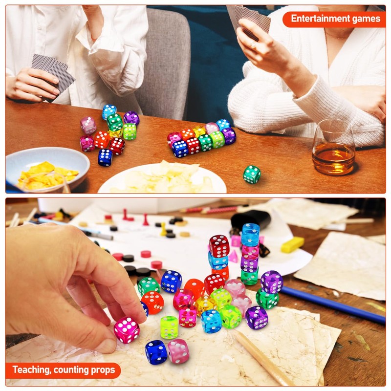EXCEART 100pcs Bar Dice Drinking Game Dice Small Dice Mtg