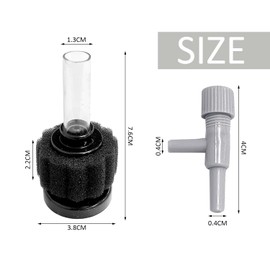 NYGGTYK 1 Piece Aquarium Filter with 1 Grey Air Volume Adjustment Valve, Marine Life Filter Package, Aquarium Sponge Filter, Aquarium Filter, Air Pump Sponge Filter