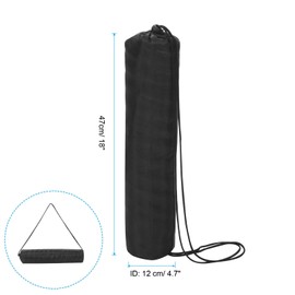 PATIKIL 18 Inch Mini Camp Chair Replacement Bag, Nylon Foldable Tripod Monopod Case Bag with Shoulder Strap for Outdoor Travel Camping, Black