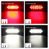 Partsam 2xRed + 2xWhite 6" 24 LED Oval Stop Turn
