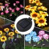 2/4 Solar Flower Lights Replacement Top Solar Panel Lantern Lid