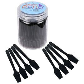 Pana 2.5" Black Small Mini Plastic Makeup Cosmetic Facial Mask Spatula Scoop