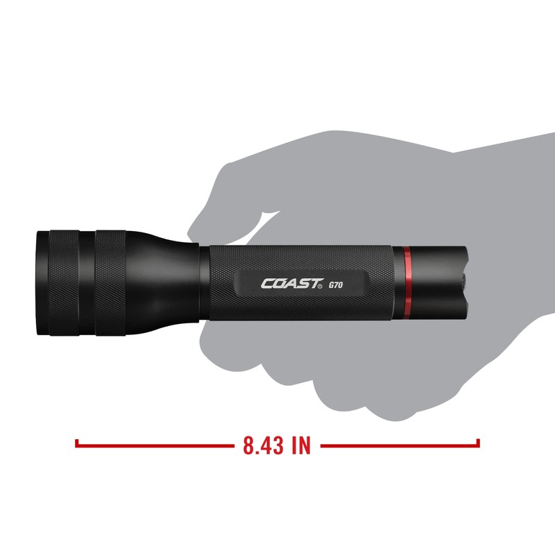 Coast® G70 1200 Lumen Pure Beam® Twist Focus™ LED Flashlight,
