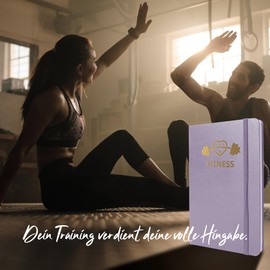 BIROYAL Fitness Journal, Workout Notebook & Log Book for Women, Fitness Planner, Training Diary, Fitness Diary for Training, Bodybuilding, Crossfit, Sports in Gym & Home Training, Purple Love