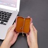 BUNCHBRAVO Pink Car Key Holder Bag with Zip-Around Case, Clip