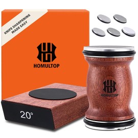 Rolling Knife Sharpener Kit, Kitchen Knife Sharpener with Replaceable Discs Diamond & Ceramic Knife Sharpeners Roller, Magnetic Knife Sharpening Kit with 15 & 20 Degree Base, Afilador De Cuchillos