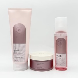 Colloidal Oatmeal Sensitive Skin 3-Piece Bath & Body Bundle | Moisturizing Body Wash, Body Butter and Musk Perfume Mist