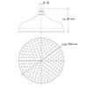 Retrodesign Rain Shower Head Diameter 20 cm 75 Anti-Limescale Nozzles