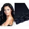 Clip-In Hair Extensions Set 100% Real Hair 7-Piece 70 g