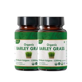 ORGANIC SPREE Barley Grass 240 Tablets | Hordeum Vulgare (Barley Grass) | 2400mg per Serving | Organic and Natural | Vegan and USDA Certified 120tab - Pack of 2