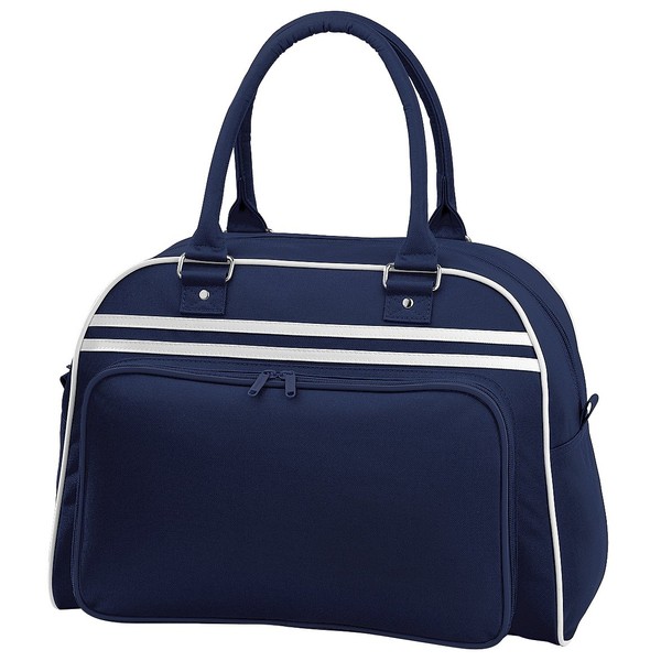 BagBase Bg075Fnwh Retro Bowling Bag French Navy/White Bg075 - French