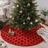 Red Pine Faux Fur Soft Plush Christmas Tree Skirt 36