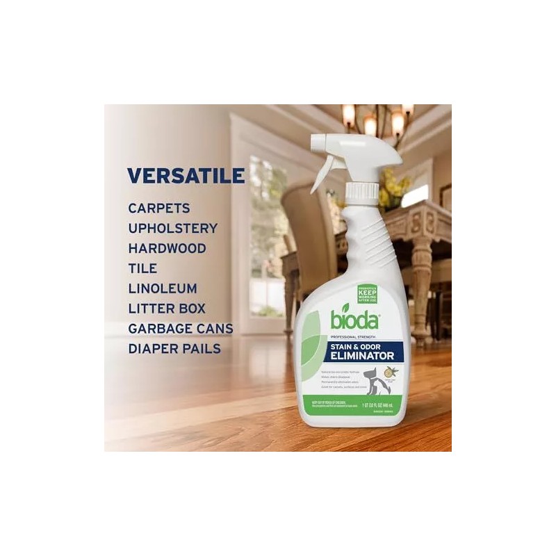 Bioda Commercial Strength Enzymatic Stain & Odor Eliminator for Pets